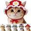 LAKAM Puppy Kittens Mũ dệt kim, Mũ mèo thủ công ngộ nghĩnh, Đạo cụ chụp ảnh thời trang Mũ thú cưng đàn hồi tinh tế