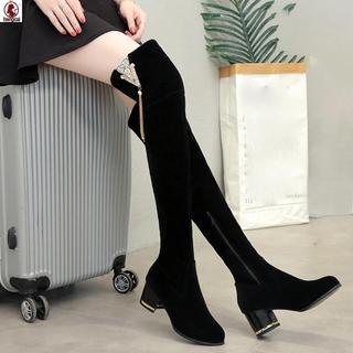 Giày bốt cao đến đầu gối đế bệt dành cho nữ Giày bốt chống trượt và chống mài mòn Thích hợp để đi biển mặc bên cạnh