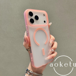 Ốp điện thoại từ tính viền 2 trong 1 siêu mỏng thích hợp cho iPhone 17 Pro Max mờ bán trong suốt 16 / 15 / 14 / 13 / 12 bao gồm tất cả vỏ silicon chống rơi