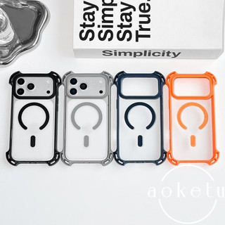Ốp từ tính đục lỗ bốn góc sáng tạo cho vỏ điện thoại Apple 17 Promax, thích hợp cho 16 / 15 / 14 / 13 / 12 / 11, có thể treo bằng dây thừng, bọc hoàn toàn bằng vỏ chống rơi