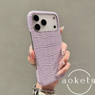 Ốp Điện Thoại Nửa Gói Họa Tiết Cá Sấu Emma Sang Trọng Thích Hợp Cho iPhone 14 15 16 17 Pro Max Da Nửa Gói Tản Nhiệt Và Chống Rơi Bìa Cứng