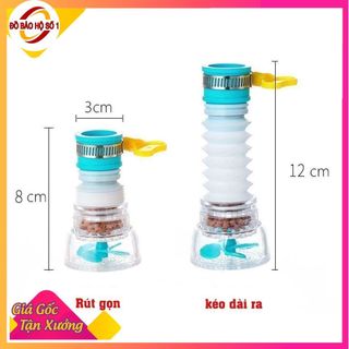 {2 CÁI} Vòi lọc nước rửa bát tăng áp xoay 360 có thể kéo dài chống bắn nước