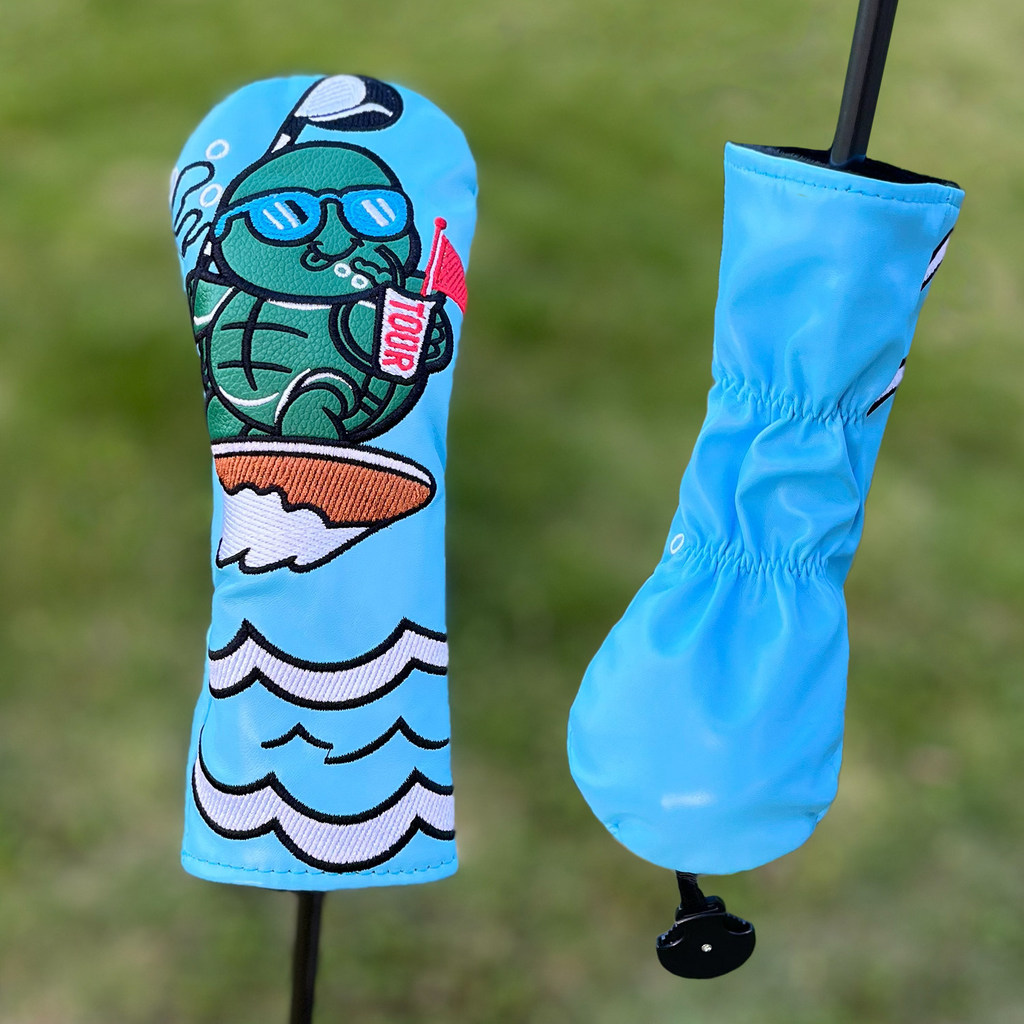 Vỏ golf bằng gỗ thần rùa thêu - Đồ chơi golf câu lạc bộ
