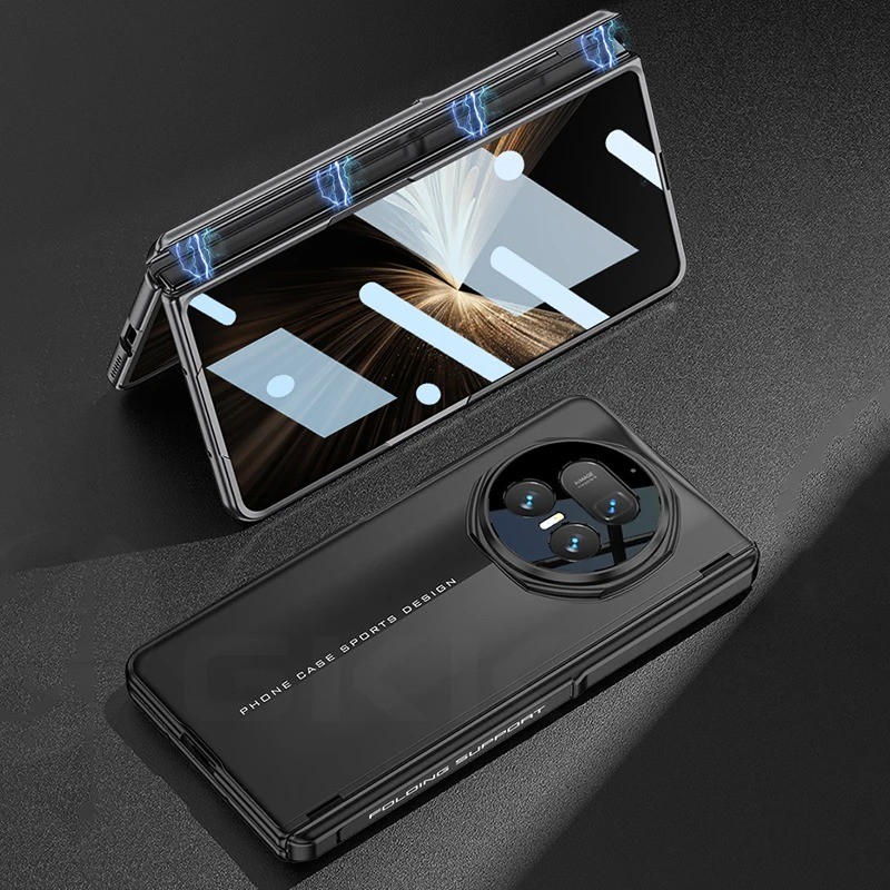 Từ Bản Lề Đứng Dành Cho Honor Magic V5 V3 Màn Hình Kính Bảo Vệ Lưỡi Giáp Nhựa Mờ Bao Cho Honor Magic V5 Ốp Lưng