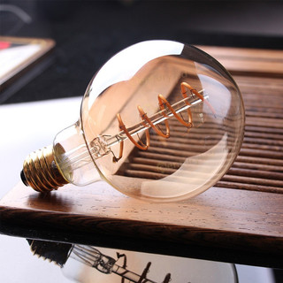 Bóng Đèn G125 LED Dây Tóc Mềm Sáng Tạo Trang Trí E27 Vít Ánh Sáng Ấm Làm Mờ Retro Edison Bóng Đèn