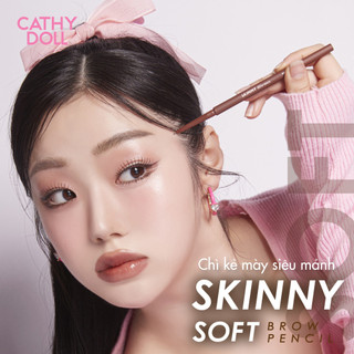 Chì Kẻ Mày Đầu Chì Tròn Siêu Nhỏ Cathy Doll, Chống Nước, Lâu Trôi Skinny Soft Brow Pencil 0.06 g