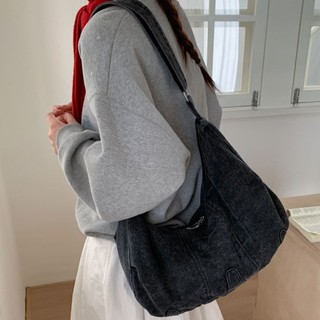 GC2 Nữ Ins Túi Đeo Ngang Denim Dung Tích Lớn Túi Đeo Vai Bền Di Động Có Dây Đeo Có Thể Điều Chỉnh CG2