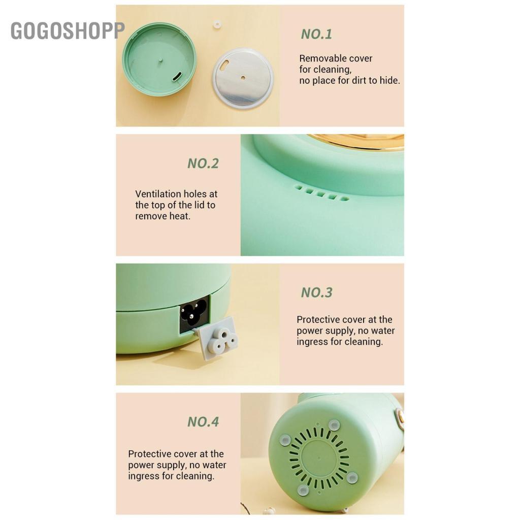 gogoshopp Nồi điện cầm tay Chất liệu an toàn Nấu ăn nổi bật Chức năng hẹn giờ dễ dàng Nồi cơm điện mini đa chức năng 500W để nấu súp Cơm hầm ngũ cốc (500W) (Phích cắm US 110V)