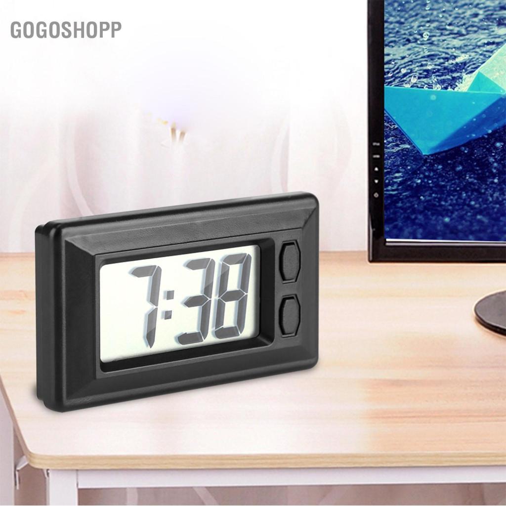 gogoshopp Đồng hồ kỹ thuật số Bảng LCD Bảng điều khiển ô tô Bàn điện tử Ngày giờ Hiển thị lịch Được cài đặt trên xe hoặc Nhỏ gọn và di động