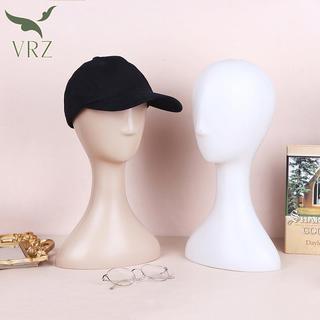 VRZ Pro - Manекин Đầu Nhựa với Tóc Giả và Mũ để Hiển thị | Phong Cách Trừu Tượng | HOT