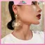 Bông Tai Ngọc Trai Kim Loại Rỗng Thiết Kế Hoa - Xu Hướng Châu Âu Và Mỹ, Perfect Quà Tặng Trang Sức