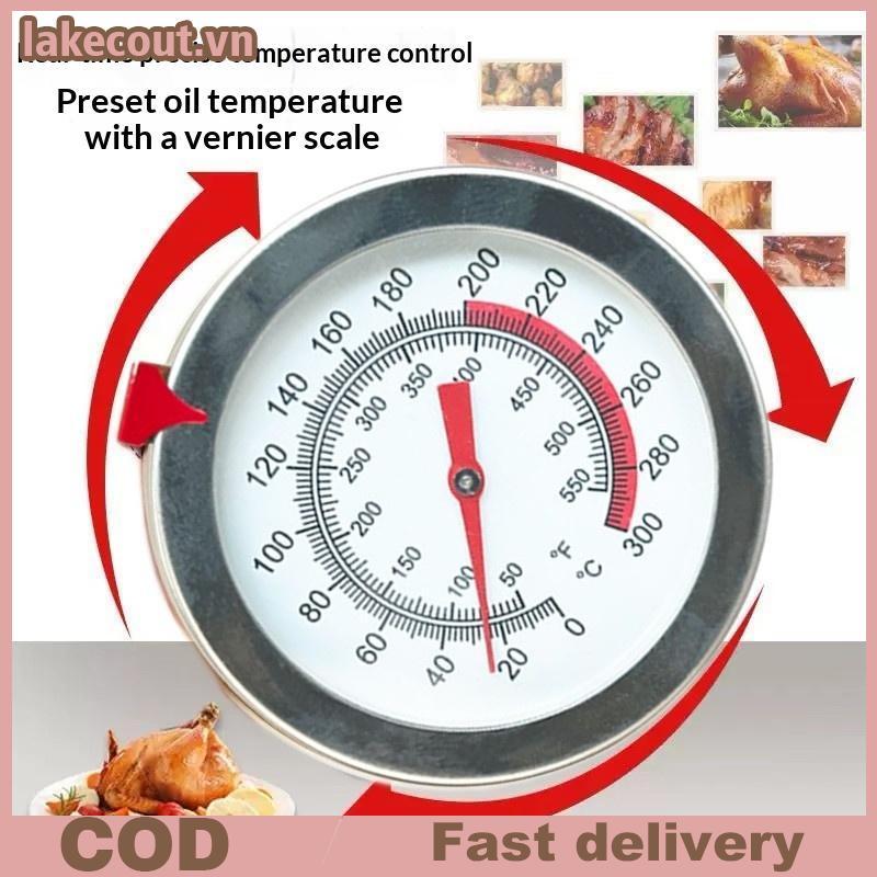 Lưới Kỹ Thuật Số Nhiệt Kế Nhà Bếp Đầu Dò Thép Không Gỉ Lò Nướng BBQ Nướng Đồng Hồ Đo Nhiệt Độ Dễ Đọc Để Nướng Bánh Linh cẩu