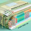 Túi Lưới Trong Suốt A4 Đựng Tài Liệu Chống Nước Có Khóa Kéo, Thiết Kế 2 Ngăn Sức Chứa Lớn Tiện Lợi Đi Học Thêm