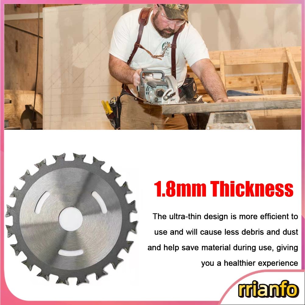 rrianfo Đường Kính 110mm 20mm Cấu Tạo 40T Đa Năng Đĩa Cắt Gỗ Mỏng 1.8mm Ván Gỗ Thép Hợp Kim lưỡi cưa