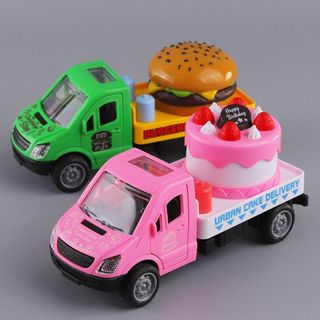 Quán Tính Nhà Chơi Trẻ Em Mô Phỏng Bánh Xe Vận Chuyển Burger Đồ Chơi Xe Ô Tô Kem Mở Cửa Thức Ăn Nhanh Xe Tải