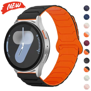 Dây đeo silicon từ tính 20mm 22mm cho dây đeo đồng hồ Samsung Galaxy Watch7 / 6 / 5 / 4 cho vòng đeo tay Huawei GT6 / 5 / 4 46mm