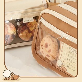 Hộp bút Capybara – Túi bút canvas nhiều ngăn, dung tích lớn – Dễ thương –Quà tặng học sinh–Kèm sticker,móc,gấu bông mini