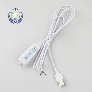 9IOM Đèn LED Bàn Đèn Ngủ usb Đơn Sắc Công Tắc Đèn Cắm Dây Chiếu Sáng Vẽ Dây Nguồn
