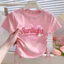 2026 Mẫu Mới My Melody Họa Tiết Hoạt Hình In Hình Bé Gái Dây Rút Tay Ngắn Thời Trang