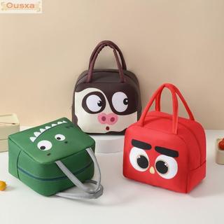 Túi đựng đồ ăn trưa hoạt hình OUSXA, giữ nhiệt cách nhiệt, vải Tote di động, phụ kiện hộp cơm, túi làm mát nhỏ