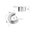 FANIELLAPOWELL Ghế Mặt bích, Móc ống Cố định Tủ quần áo Móc treo Thanh, Thanh thép không gỉ Hỗ trợ thanh treo rèm Phụ kiện phần cứng