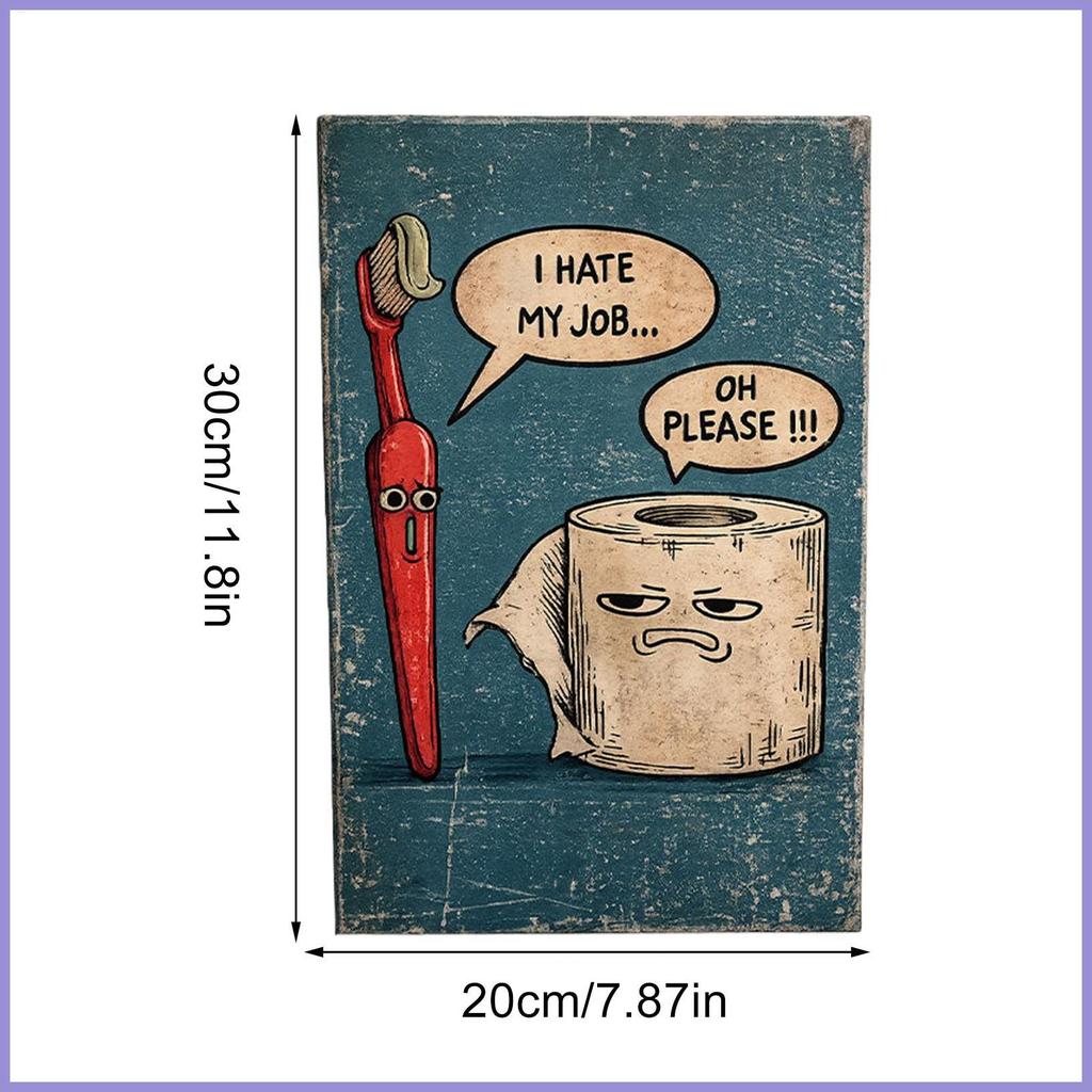 Ngộ nghĩnh Phòng Tắm Trang Trí Tường 20x30cm Kim Loại Retro Trang Trí Phòng Tắm Nghệ Thuật Treo Tường Cho Nhà Vệ Sinh Nhà Hàng Khách Sạn Sân Vườn mueadsyvn