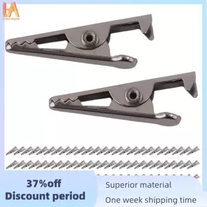 100 CÁI Kẹp cá sấu kim loại Mini 1.06IN / 27mm, Kẹp cá sấu Dây thử nghiệm mạ màu bạc Kẹp lò xo.