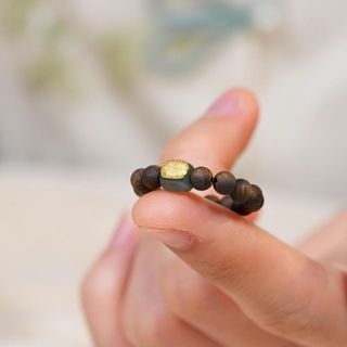 NHẪN TRẦM CẬN CHÌM MIX ĐÁ NGỌC BÍCH TỰ NHIÊN BẠC S925