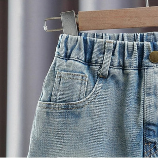 Quần short jean bé gái – Dáng chữ A năng động, túi hộp cá tính, mặc hè thoải mái