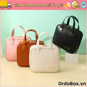 Túi đựng mỹ phẩm ORDOBOX, Túi đựng đồ chống nước dung tích lớn, Dụng cụ trang điểm bằng da PU đa chức năng Du lịch