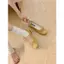 TT 2026 Mùa Hè Phong Cách Mới Khâu Mary Jane Giày Nữ Nơ Vàng Giày Đế Bằng