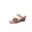 TT Ngọt Nơ Vuông Ngón Chân Flip-Flops Nữ Mùa Hè 2026 Bằng Sáng Chế Da Nêm Gót Kỳ Nghỉ Dép Dép