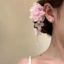SHUPUN Vải Ngọt Ngào Kẹp Tóc Hoa, Phụ Kiện Tóc Tua Rua Cao Cấp Kẹp Tóc, Thời Trang Thanh Lịch Nữ Bên Kẹp Mũ Cô Dâu