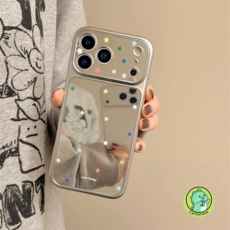 Ốp Gương Ngôi Sao Dễ Thương Cho Xiaomi Poco X8 Pro X7 X6 Neo M8 M7 M6 Plus F8 F7 Ultra F6 Pro C75 5G 4G Vỏ Bạc Sang Trọng Ins Style Vỏ Điện Thoại Mềm