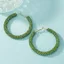 Bông tai đính đá màu sắc rực rỡ, bông tai vòng pha lê handmade boho, quà tặng