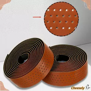 Băng tay lái xe đạp CHEESELY - Chất liệuPU+EVA thoáng khí, chống trượt và thấm nước, kèm 2 phích cắm