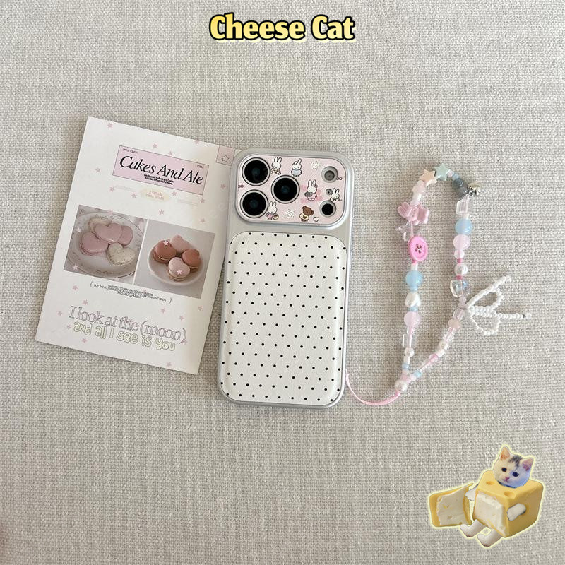 trở thành 17 Pro Max Thỏ Phong Cách Hàn Quốc Miff Ốp lưng iPhone bằng da cho iPhone 14 15 16 11 12 13 Pro Max XR Xs Max