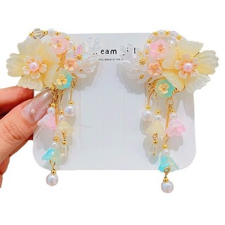 Hanfu Mũ Nữ Trẻ Em Tua Rua Cổ Phụ Kiện Tóc Trang Phục Cổ Phong Cách Trung Hoa Kẹp Tóc Cô Gái Kẹp Tóc Công Chúa Phụ Kiện