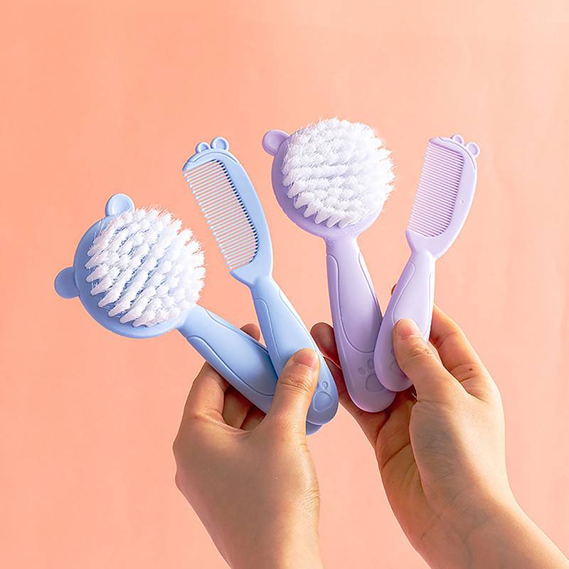[DASK] Bộ 2 lược chải tóc & mát xa mềm cho bé sơ sinh