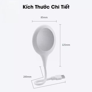 Đèn LED USB di động công suất 2W, Đèn ngủ xoay 360 độ, Đèn bàn cắm máy tính laptop tiết kiệm điện