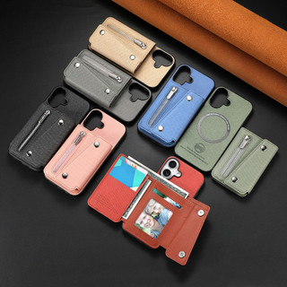 Ốp Điện Thoại Cho Xiaomi 17 15T Poco X8 Pro Max X7 F7 M8 Redmi K90 Pro Max Nam Châm Mạnh Có Thể Tháo Rời Ví Ốp Lưng
