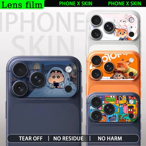 Phim mềm ống kính Crayon Shin-Chan Thích hợp cho iPhone 17ProMax Nhãn dán ống kính iphone17Pro Phim mềm ống kính điện thoại di động Thích hợp cho phim bảo vệ hoạt hình mờ