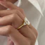 Nhẫn kim cương vuông cấp dòng chảy dát Nhẫn Zircon 26.4.20