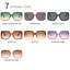 RTJIFSS Khung Lớn Sắc Thái, Khối Glare Gradient Ống Kính Kính Mát Kính Mát, Thời Trang UV400 View PC Chống Tia UV Kính Chống Nắng Hoạt Động Ngoài Trời