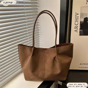 Túi Nách CPINCP, Túi Đeo Vai Màu Trơn Lộn, Thời Trang Thoải Mái Nhẹ Dung Tích Lớn Shopper Túi Xách Nữ