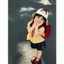 Maruko anh đào!Bộ đồ mùa hè cho bé gái Áo sơ mi trẻ em Quần short Denim hàng đầu Bộ đồ hai mảnh