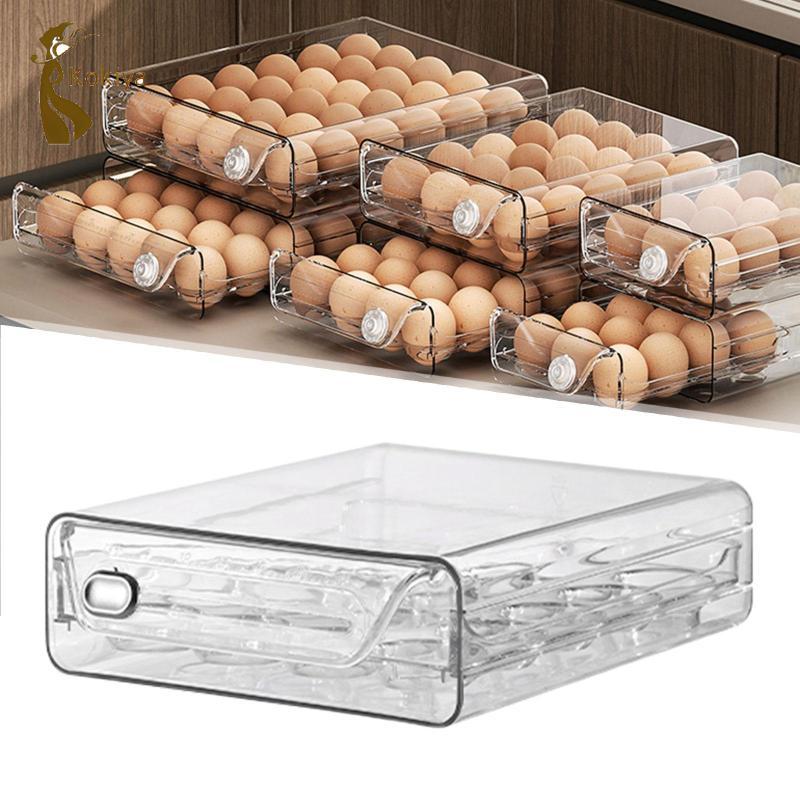 Tủ Lạnh Trứng Tổ Chức Khay Đựng Trứng Kéo Trong Suốt Dung Tích Lớn