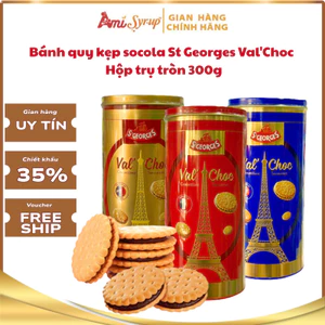 Bánh Quy Kẹp Kem Vị Socola St Georges Val'Choc Hộp 300g, Hương Vị Tinh Tế, Thiết Kế Sang Trọng