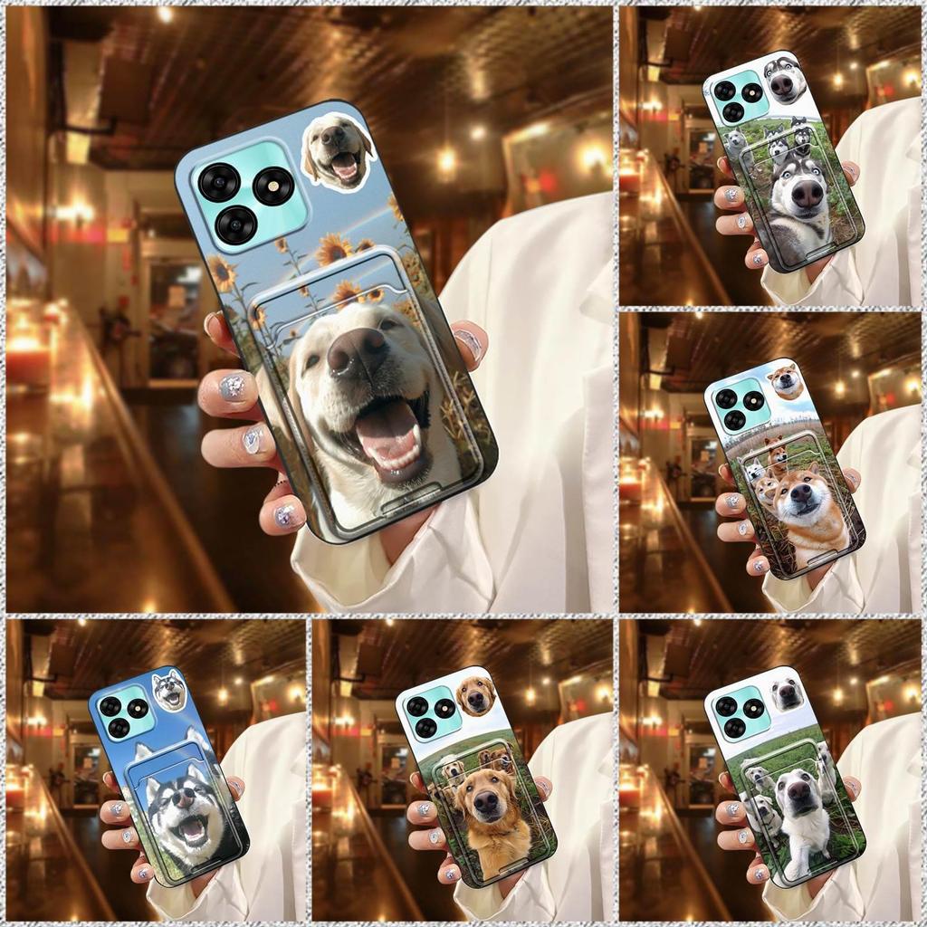 Ốp Điện Thoại Dễ Thương UMIDIGI G5 / G5A, Bọc Toàn Bộ, Phim Hoạt Hình Chó Mèo, Ốp Lưng Bền, Silicone TPU, Túi Đựng Thẻ