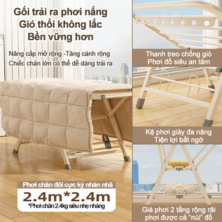 xào phơi quần áo ngoài trời gập gọn thông minh khung ống dày chắc chắn phơi chăn mền tiện lợi